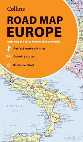 Collins Road Map of Europe: Folded map [KSIĄŻKA]