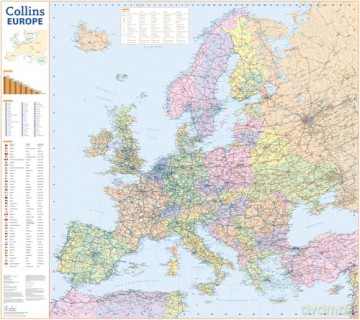 Collins Road Map of Europe: Folded map [KSIĄŻKA]