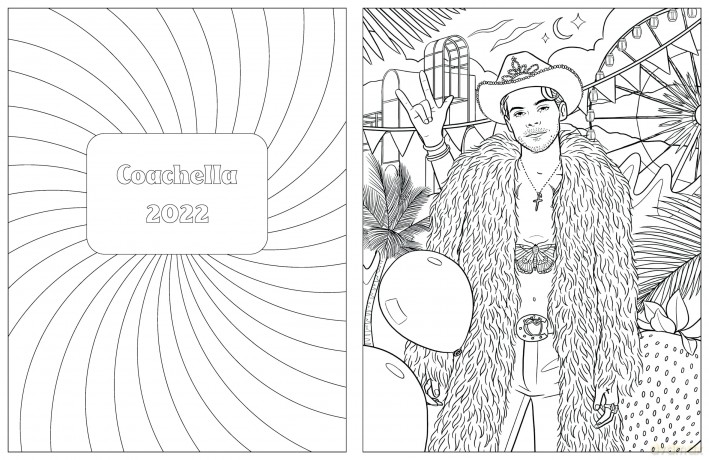 Colour In Harry: A Unofficial Harry Styles Colouring and Sticker Book [KSIĄŻKA]