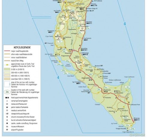 Corfu Sunflower Walking Guide: 65 long and short walks, 4 car tours: 65 long and short walks and 4 car tours [KSIĄŻKA]