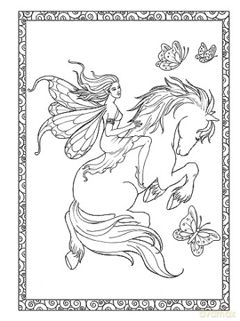Creative Haven Enchanted Fairies Coloring Book [KSIĄŻKA]