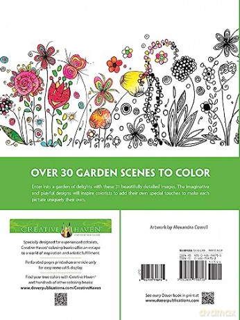 Creative Haven Whimsical Gardens Coloring Book [KSIĄŻKA]