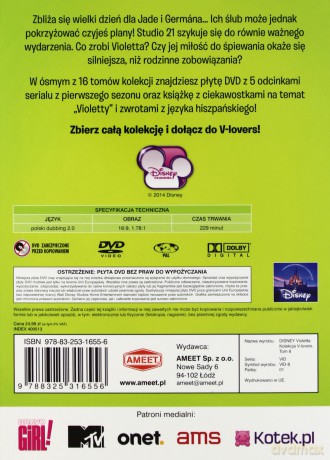 Violetta Kolekcja V-lovers Tom 8 odcinki 36-40 (digipack) [KSIĄŻKA]+[DVD]