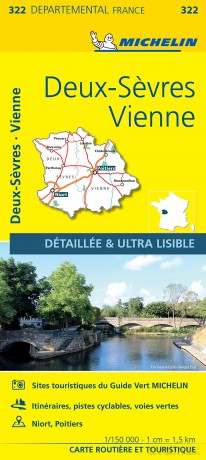Deux-Sevres, Vienne - Michelin Local Map 322: Map [KSIĄŻKA]
