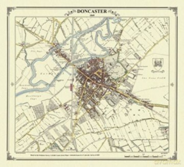 Doncaster 1849 Heritage Cartography Victorian Town Map [KSIĄŻKA]