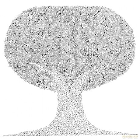 Enchanted Grove Mandala Coloring Book: 30 oversized tree of life coloring pages [KSIĄŻKA]