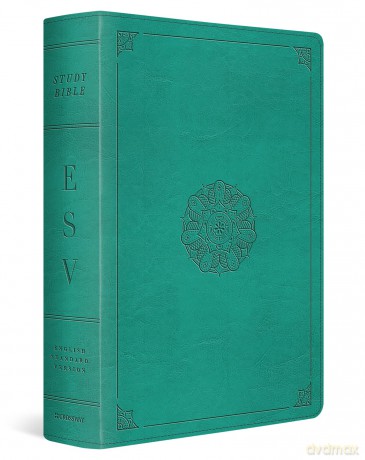 ESV Study Bible, Turquoise: English Standard Version, Trutone, Turquoise, Emblem Design [KSIĄŻKA]