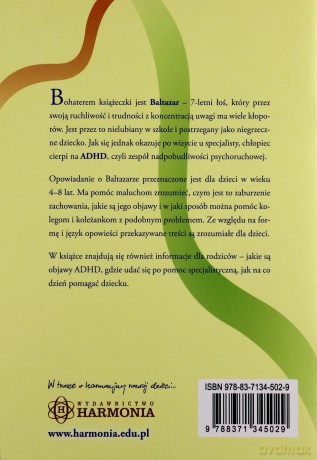 Baltazar - mój przyjaciel z ADHD HARMONIA [KSIĄŻKA]