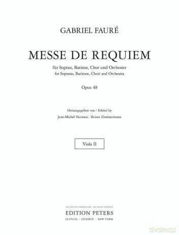 Fauré: Requiem Op.48 Viola 2 Part [KSIĄŻKA]