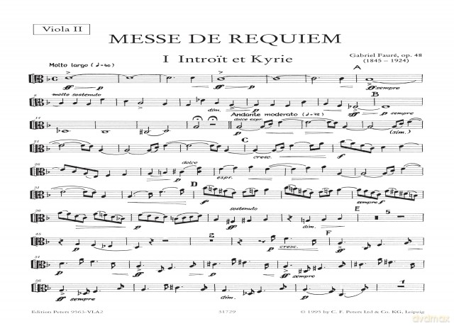 Fauré: Requiem Op.48 Viola 2 Part [KSIĄŻKA]