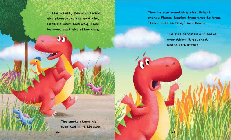 Fire in the Forest: A Dinosaur Story about Being Polite [KSIĄŻKA]