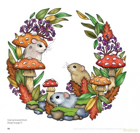 Forest Mandalas Coloring Book: Fun Woodland Creatures and Scenes to Color [KSIĄŻKA]