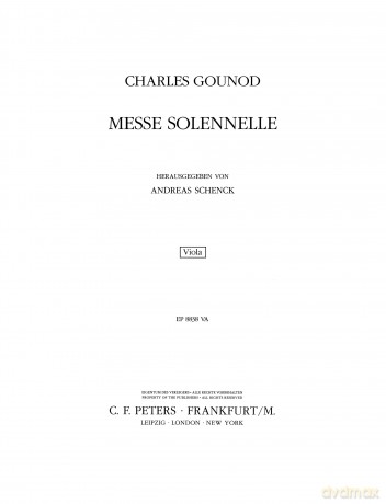 Gounod: Messe solennelle [KSIĄŻKA]