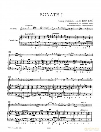 Handel: 4 Sonatas [KSIĄŻKA]