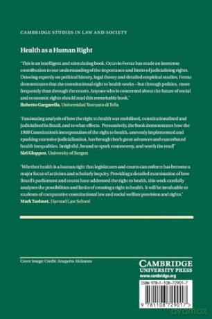 Health as a Human Right: The Politics and Judicialisation of Health in Brazil [KSIĄŻKA]