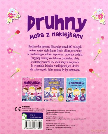 Druhny moda z naklejkami - Mała stylistka [KSIĄŻKA]