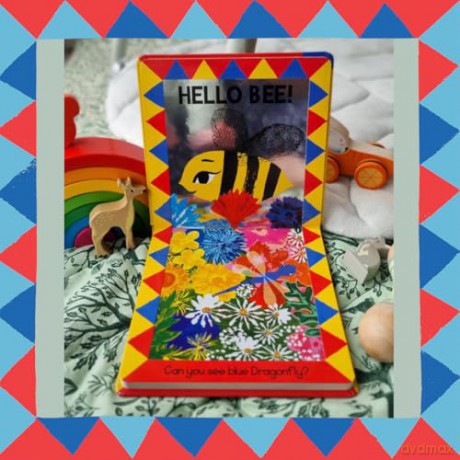 Hello Bee!: A minibeast search-and-find mirror book [KSIĄŻKA]
