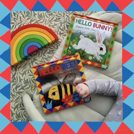 Hello Bee!: A minibeast search-and-find mirror book [KSIĄŻKA]