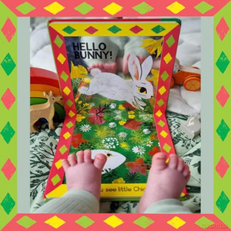 Hello Bunny!: An Easter search-and-find mirror book [KSIĄŻKA]