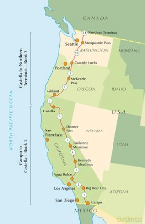 Hiking the Pacific Crest Trail: PCT - three-part guidebook and map books for thru and section hikers [KSIĄŻKA]