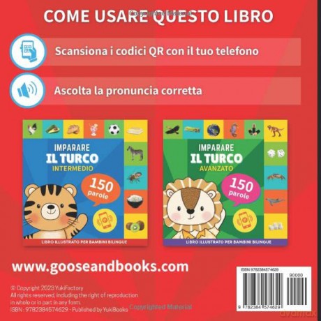Imparare il turco - 150 parole con pronunce - Principiante: Libro illustrato per bambini bilingue [KSIĄŻKA]