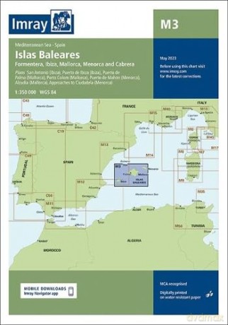 Imray Chart M3: Islas Baleares - Formentera, Ibiza, Mallorca, Menorca [KSIĄŻKA]