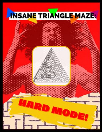 Insane Triangle Maze - Hard Mode: Mind-Blowing Puzzle Activity Book For Adults! [KSIĄŻKA]