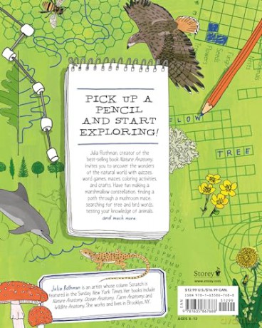 Julia Rothman's Nature Anatomy Activity Book: Match-Ups, Word Puzzles, Quizzes, Mazes, Projects, Secret Codes + Lots More [KSIĄŻKA]