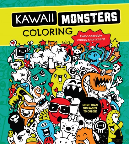 Kawaii Monsters Coloring Book: Color Adorably Creepy Characters - More Than 100 Pages to Color! [KSIĄŻKA]