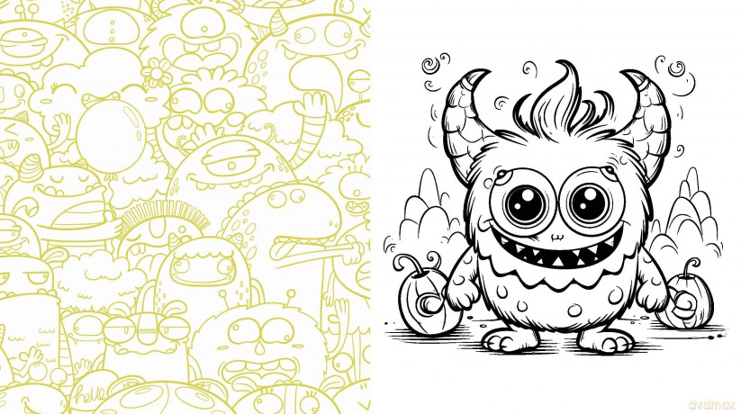 Kawaii Monsters Coloring Book: Color Adorably Creepy Characters - More Than 100 Pages to Color! [KSIĄŻKA]
