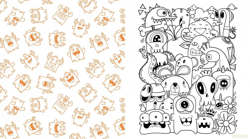 Kawaii Monsters Coloring Book: Color Adorably Creepy Characters - More Than 100 Pages to Color! [KSIĄŻKA]