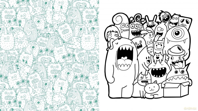 Kawaii Monsters Coloring Book: Color Adorably Creepy Characters - More Than 100 Pages to Color! [KSIĄŻKA]