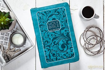 KJV Holy Bible Zip Turquoise: King James Version, Turquoise, Zip [KSIĄŻKA]
