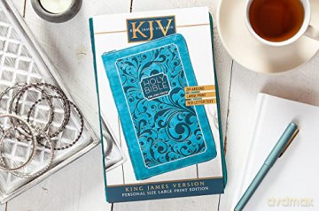 KJV Holy Bible Zip Turquoise: King James Version, Turquoise, Zip [KSIĄŻKA]