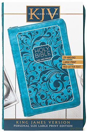 KJV Holy Bible Zip Turquoise: King James Version, Turquoise, Zip [KSIĄŻKA]