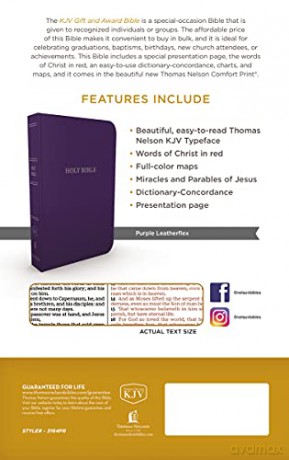 KJV Holy Bible: Gift and Award, Purple Leather-Look, Red Letter, Comfort Print: King James Version: Holy Bible, King James Version [KSIĄŻKA]