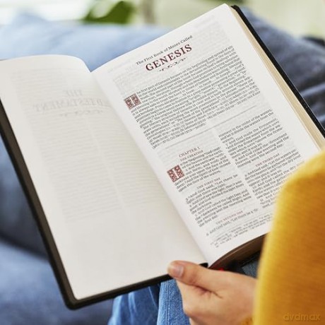 KJV Large Print Reference Bible, Black Leathersoft, Red Letter, Comfort Print [KSIĄŻKA]