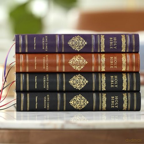 KJV Large Print Reference Bible, Black Leathersoft, Red Letter, Comfort Print [KSIĄŻKA]