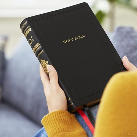 KJV Large Print Reference Bible, Black Leathersoft, Red Letter, Comfort Print [KSIĄŻKA]