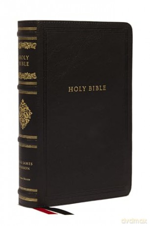 KJV Large Print Reference Bible, Black Leathersoft, Red Letter, Comfort Print, Thumb Indexed [KSIĄŻKA]