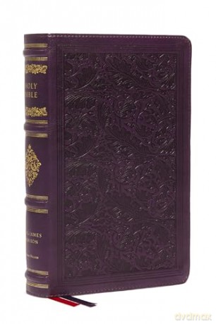 KJV Large Print Reference Bible, Purple Leathersoft, Red Letter, Comfort Print [KSIĄŻKA]