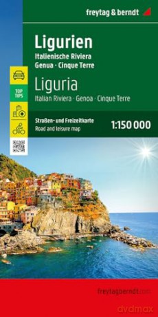 Liguria Road and Leisure Map: Italian Riviera - Genoa T10 [KSIĄŻKA]