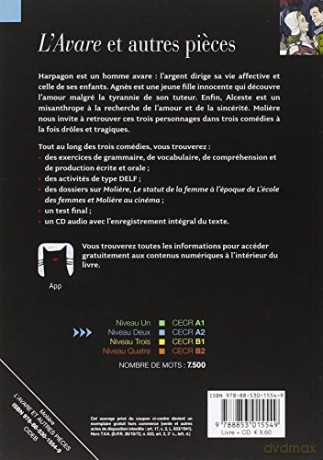 Lire et s'entrainer: L'Avare et autres pieces + CD + App [KSIĄŻKA]