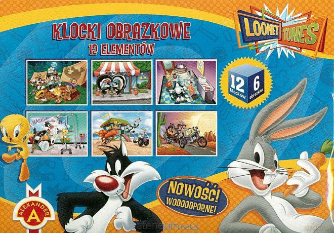 Klocki obrazkowe 12 - Looney Tunes ALEX [ZABAWKA]