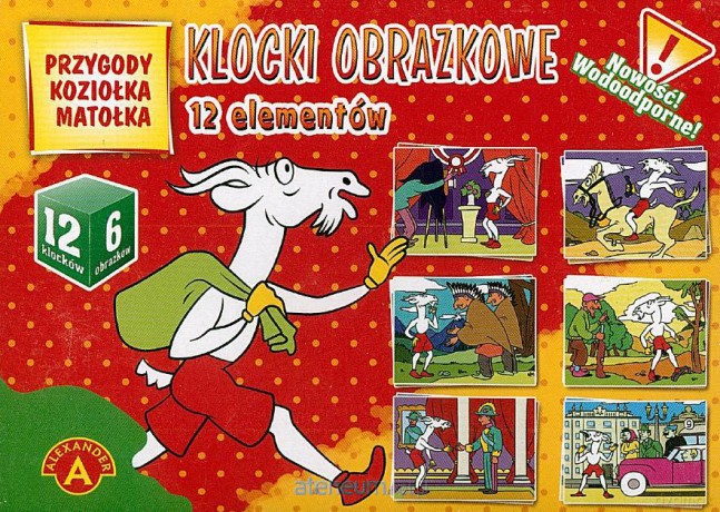 Klocki obrazkowe 12 - Przygody Koziołka Matołka ALEX [ZABAWKA]