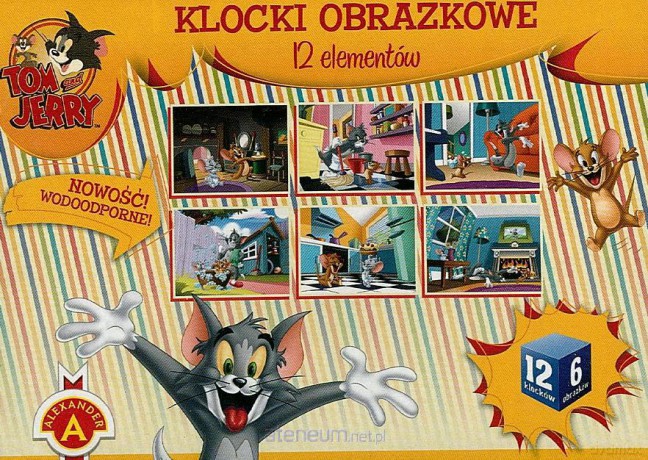 Klocki obrazkowe 12 - Tom and Jerry ALEX [ZABAWKA]