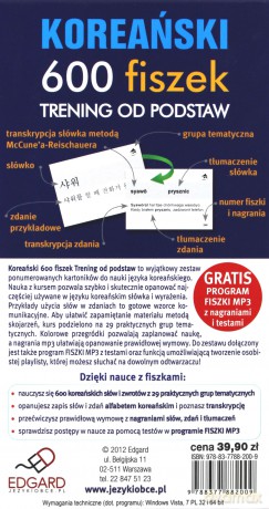 Koreański. 600 fiszek. Trening od podstaw [KSIĄŻKA]