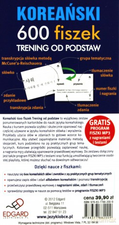 Koreański. 600 fiszek. Trening od podstaw [KSIĄŻKA]