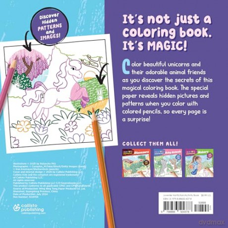 Magic Paper Coloring Book Unicorns: A Unicorn Pencil Colouring Book for Kids Aged 4-8 with Hidden Patterns on Every Page [KSIĄŻKA]