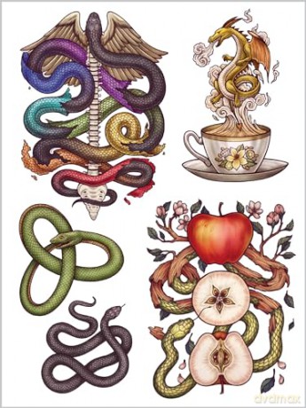 Maia Toll's Wild Wisdom Tattoos: 60 Temporary Tattoos plus 10 Collectible Guided-Ritual Cards [KSIĄŻKA]